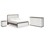 Kendanport King Platform Bed, Dresser, Mirror and Nightstand