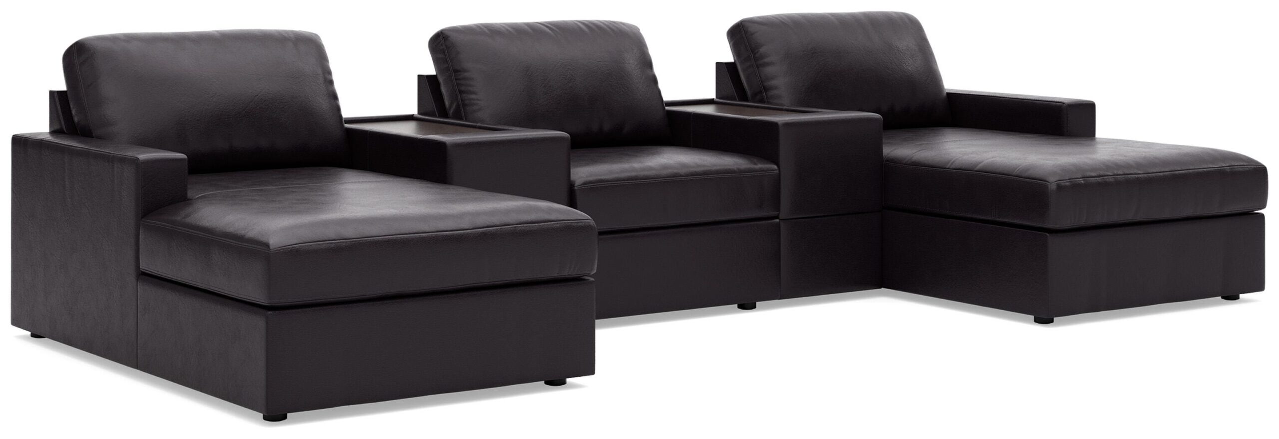 59f7d8b97f7cdf0c73c34b7275f7fd13 Modmax II 5-Piece Double Chaise Sectional with Storage Consoles - Image 1