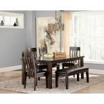 Haddigan Dining Table with 4 Chairs and Bench