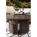 Paradise Trail Outdoor Fire Pit Table with 4 Lounge Chairs - Image 7