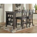 Caitbrook Counter Height Dining Table and 2 Barstools