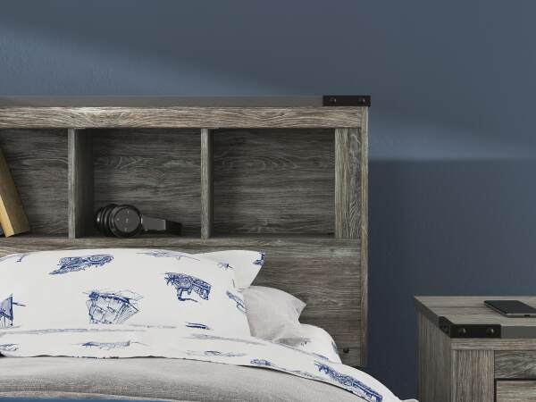 Frandern Twin Bookcase Bed with Storage, Dresser and Mirror - Image 19