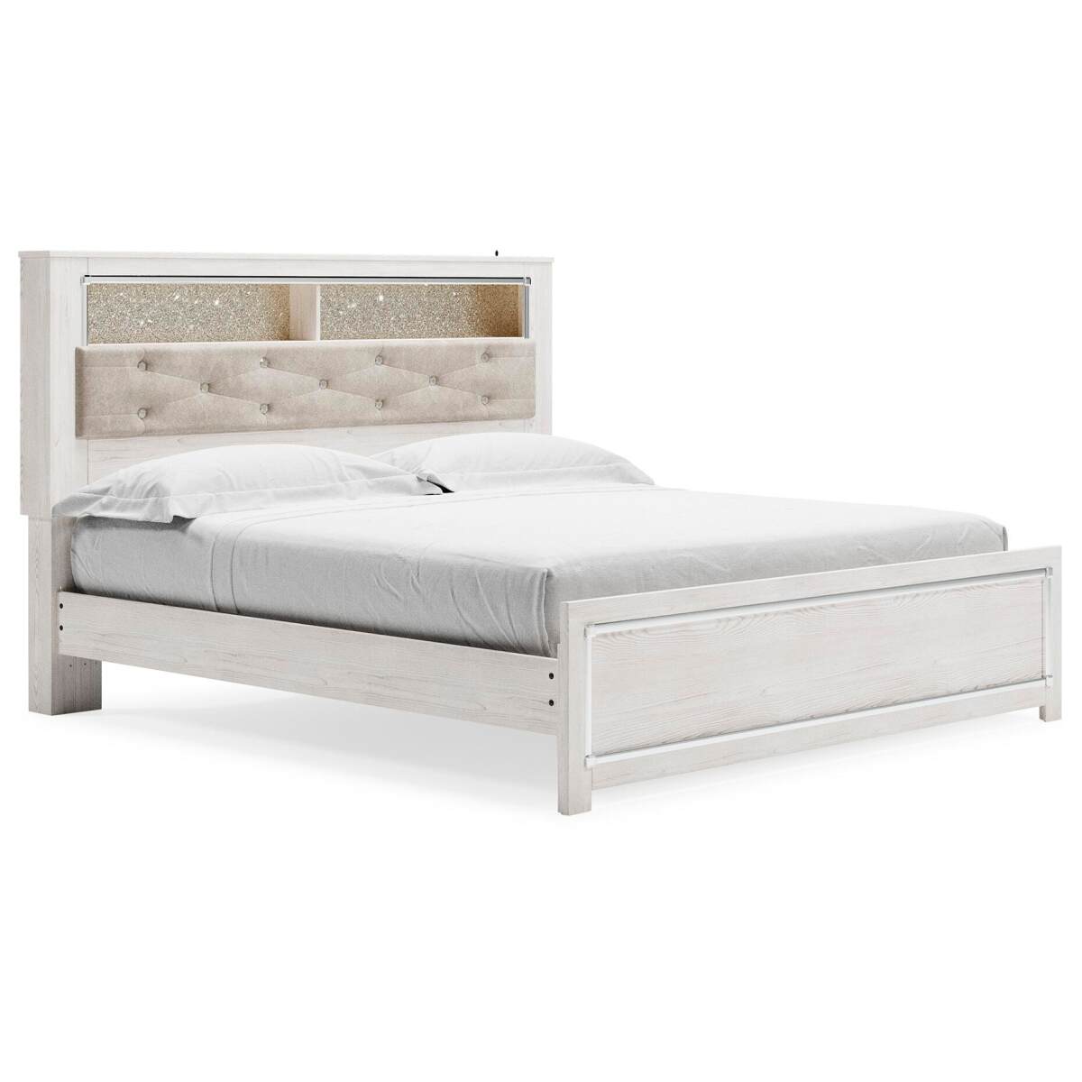 5abae5f8e91747c4535d770f2639dd93 Altyra King Panel Bookcase Bed - Image 1