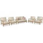 Clare View Outdoor Loveseat and 4 Lounge Chairs - Image 2