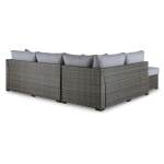 Petal Road Outdoor Loveseat Sectional/Ottoman/Table Set (Set of 4) - Image 6