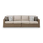 Laguna Heights Outdoor Right and Left-arm Facing Loveseat with Cushion (Set of 2)