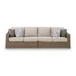 Laguna Heights Outdoor Right and Left-arm Facing Loveseat with Cushion (Set of 2)