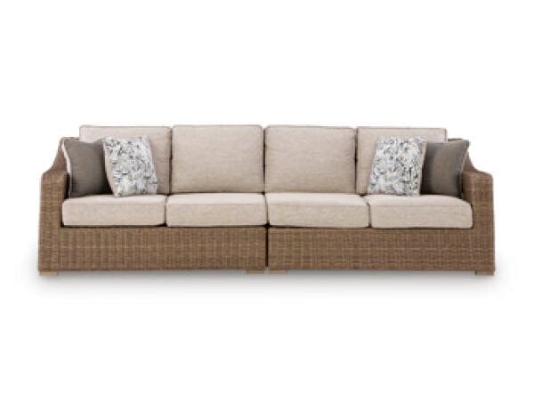 Laguna Heights Outdoor Right and Left-arm Facing Loveseat with Cushion (Set of 2)