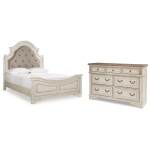 Realyn Queen Panel Bed and Dresser