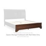 Trellington Queen Storage Footboard with Roll Slats