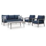 Gali Outdoor Sofa/Chairs/Table Set (Set of 4) - Image 4
