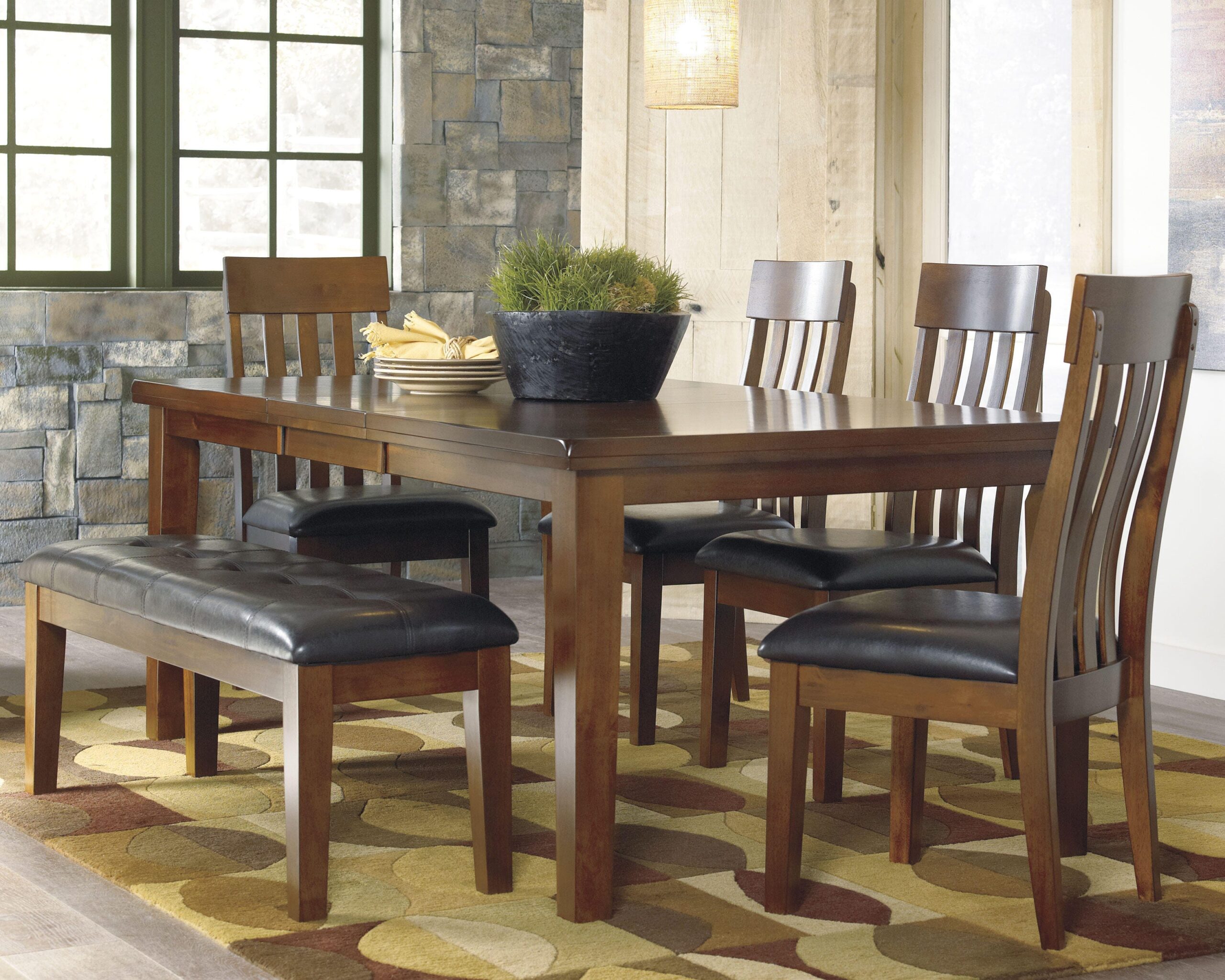 5cbc1af0c972724c44bfb90297d75ccd Ralene Dining Table and 4 Chairs and Bench - Image 1