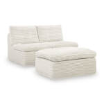 Fannin Armless Chair with Ottoman