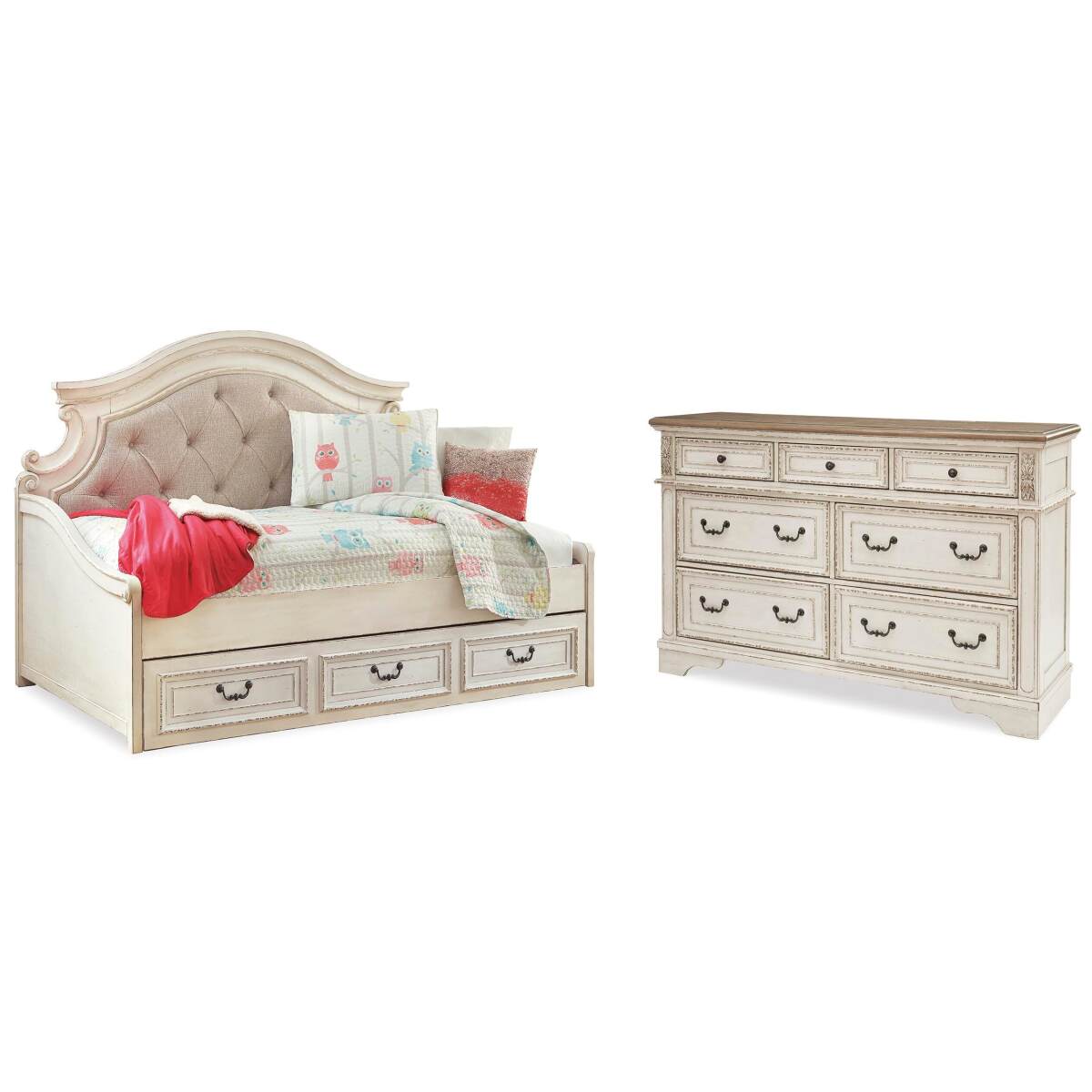 5d9edc8e101a8da2c14414af4c07591a Realyn Twin Storage Day Bed and Dresser - Image 1