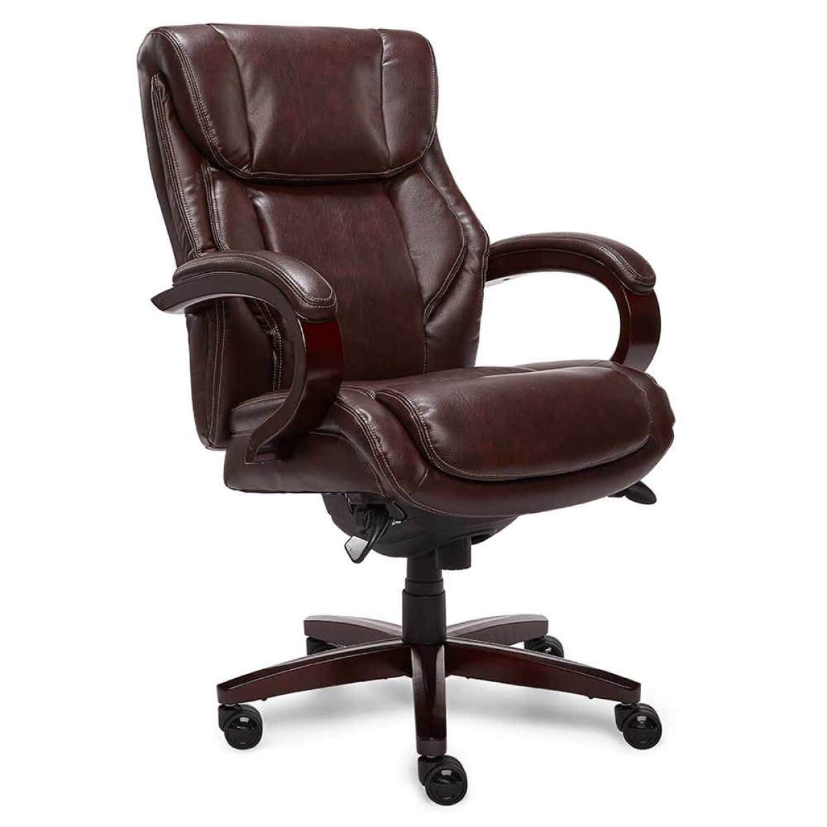 5e08ac7cf661e4d7fa65310494975c2b Bellamy Executive Leather Office Chair, Brown - 45783-LZB - Image 1