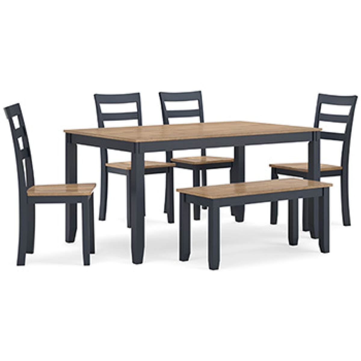 5e486040fe658dd99f8b6389d645a792 Gesthaven Dining Table with 4 Chairs and Bench (Set of 6) - Image 1