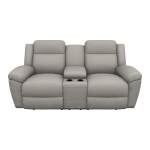 Joel Power Reclining Loveseat w/ Headrest, Lumbar & Console - X49761