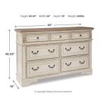 Realyn King Upholstered Panel Bed and Dresser - Image 8