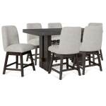Burkhaus Counter Height Dining Table and 6 Barstools