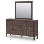 Pamytta Queen Upholstered Panel Bed, Dresser and Mirror - Image 9