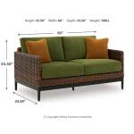 Horizon Hall Outdoor Sofa, 2 Lounge Chairs, Ottoman and Coffee Table - Image 12