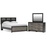 Broachmyn Queen Bookcase Bed, Dresser and Mirror