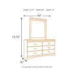 Huey Vineyard Queen Sleigh Bed with Mirrored Dresser and 2 Nightstands - Image 6