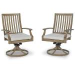 Rainier Ranch Outdoor Swivel Chair with Cushion (Set of 2) - Image 2