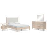 Cadmori Queen Panel Bed, Dresser, Mirror and Nightstand