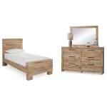 Hyanna Twin Panel Bed, Dresser and Mirror