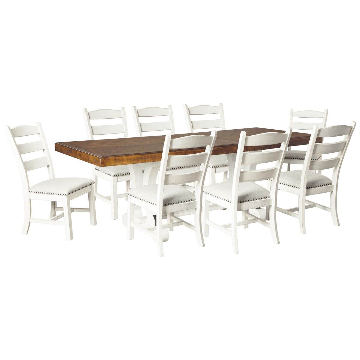 636af944f3f6c435771917332e2e18c7 Valebeck Dining Table and 8 Chairs - Image 1