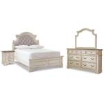 Realyn Full Panel Bed, Dresser, Mirror and Nightstand