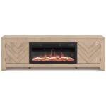 Cayboni 71" TV Stand with Electric Fireplace