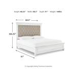 Kanwyn Queen Upholstered Panel Bed, Dresser, Mirror, and Nightstand - Image 12