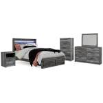 Baystorm Queen Panel Storage Bed, Dresser, Mirror, Chest and 2 Nightstands - Image 3