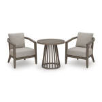 Joy Lagoon Outdoor Chairs with Cushions/Table (Set of 3)