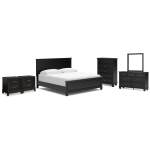 Lanolee King Panel Bed, Dresser, Mirror, Chest and 2 Nightstands - Image 2