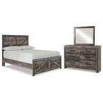 Wynnlow Full Crossbuck Panel Bed, Dresser and Mirror
