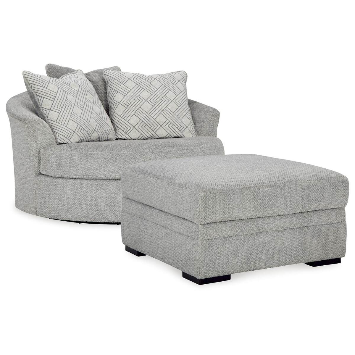 667979ed235be093f35b214328b5bc41 Casselbury Oversized Swivel Chair and Ottoman - Image 1