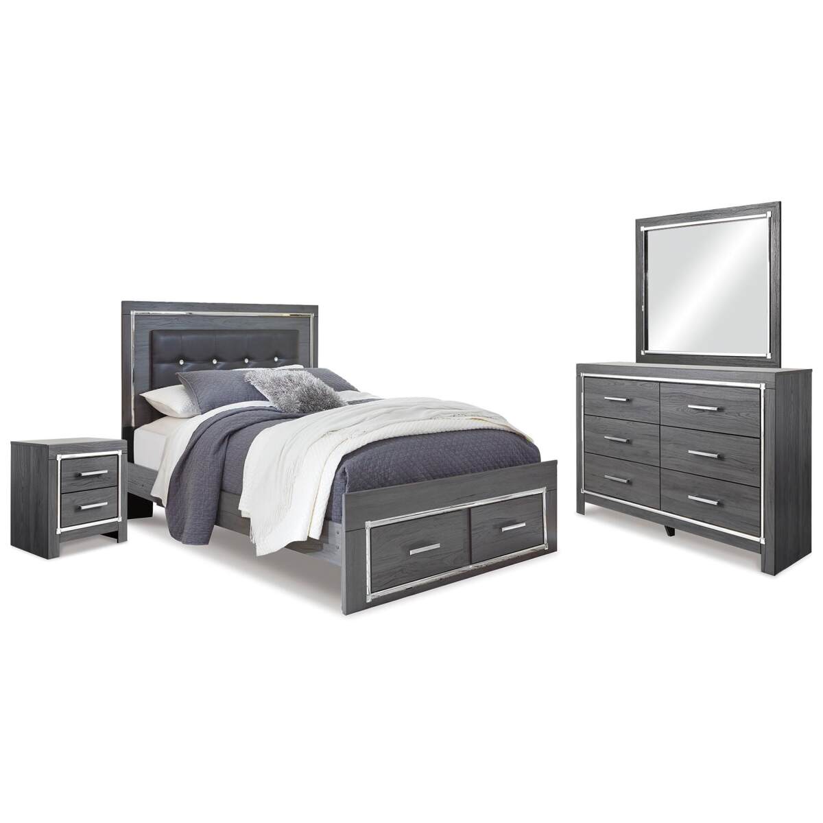 66d2c618f80896de5e8605e5f50e0fcb Lodanna Queen Storage Bed, Dresser, Mirror and 2 Nightstands - Image 1