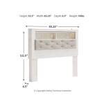 Altyra Queen Upholstered Panel Bookcase Headboard - Image 3