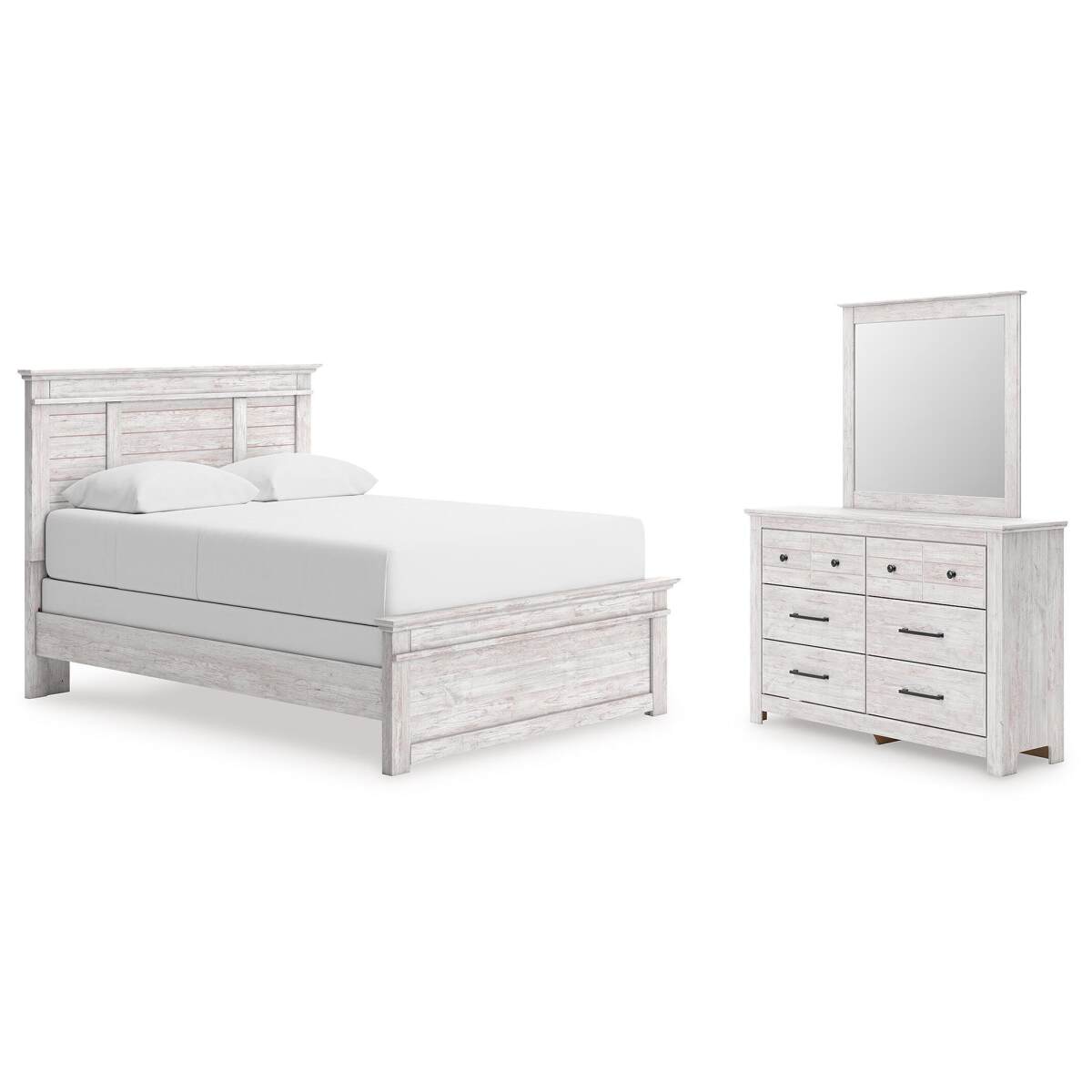 67e9afa635030eaa21f2505fed01daee Makidern Queen Panel Bed, Dresser and Mirror - Image 1