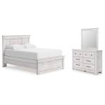 Makidern Queen Panel Bed, Dresser and Mirror