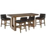 Cabalynn Counter Height Dining Table and 4 Barstools