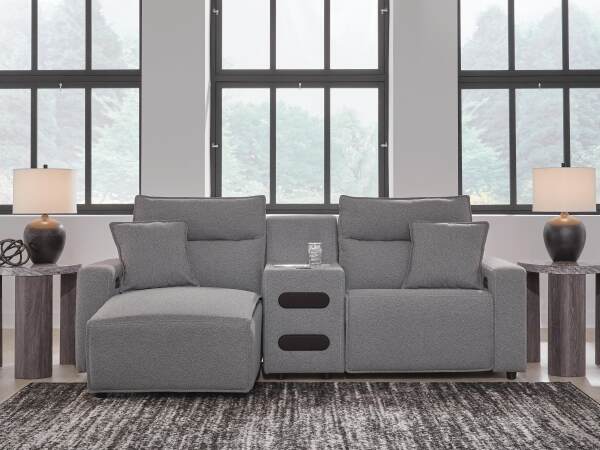 Modmax II 3-Piece Power Reclining Sectional with Chaise and Audio Console - Image 3