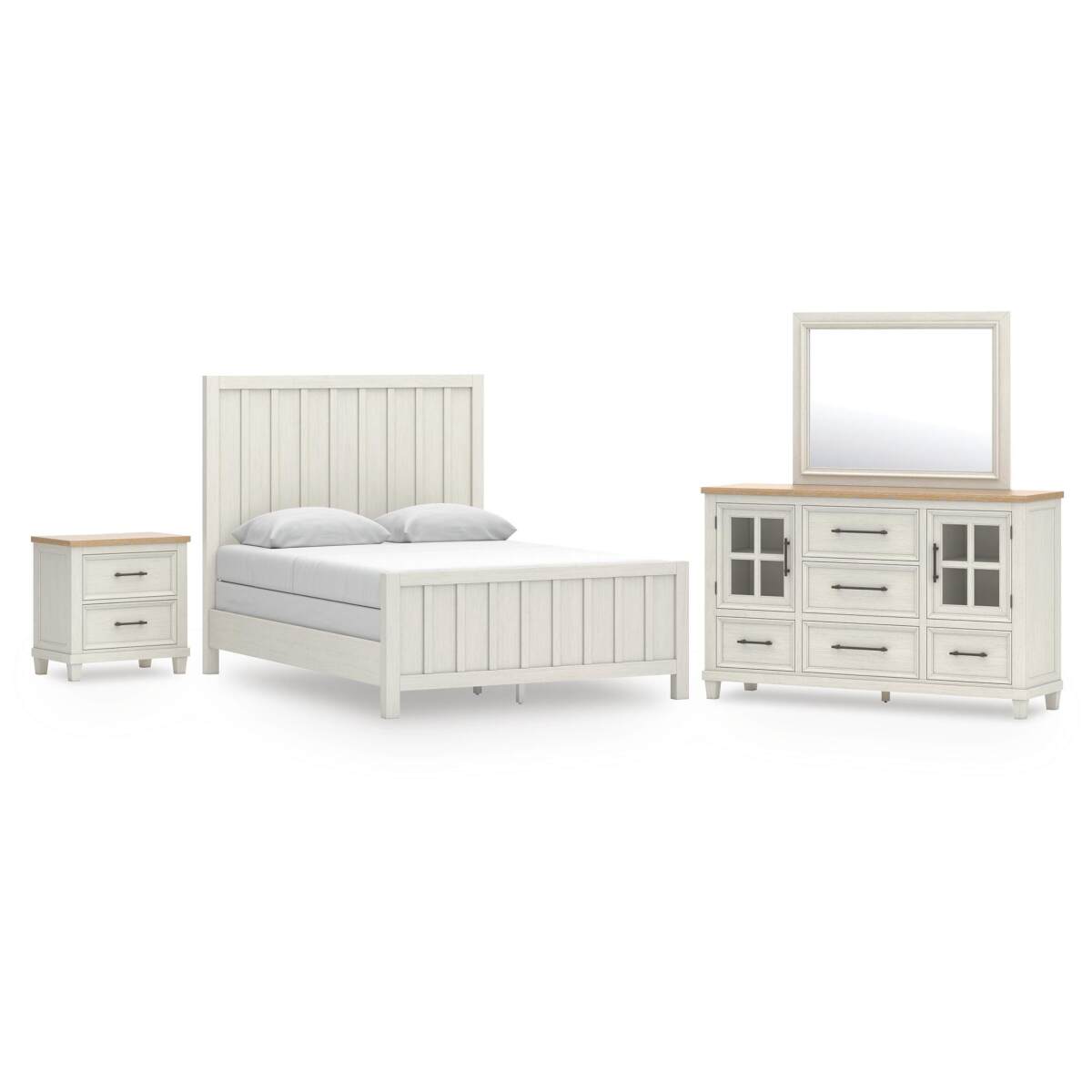 68dbaaf853f0c58d7ae14cb3329f3847 Shaybrock Queen Panel Bed, Dresser, Mirror and Nightstand - Image 1