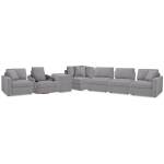 Modmax 6-Piece Sectional and Swivel Glider Recliner - Image 2