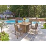 Walton Bridge Outdoor Bar Table and 4 Barstools - Image 15