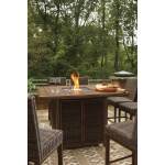 Paradise Trail Outdoor Bar Fire Pit Table with 6 Barstools - Image 6