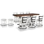 Valebeck Counter Height Dining Table and 8 Barstools